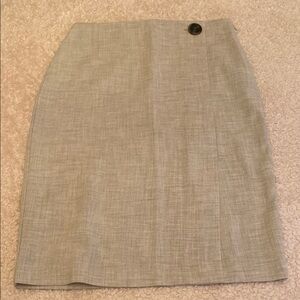 Ann Taylor Factory Cream Knee-Length Pencil Skirt